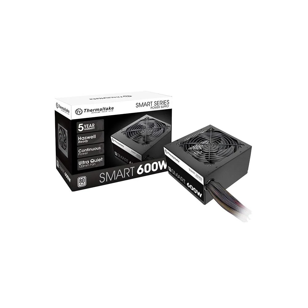 Fonte Thermaltake TT Smart ATX2.3, 600W, 80+ White, A-PFC - PS-SPD-0600NPCWBZ-W