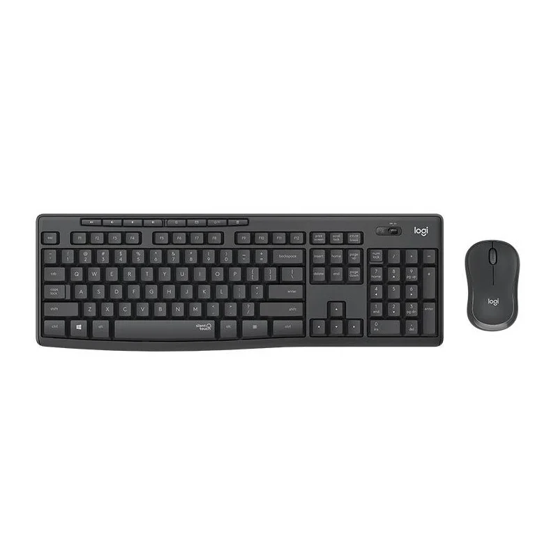 Kit Teclado E Mouse Logitech Wireless Multimídia Mk295 Silent - Preto
