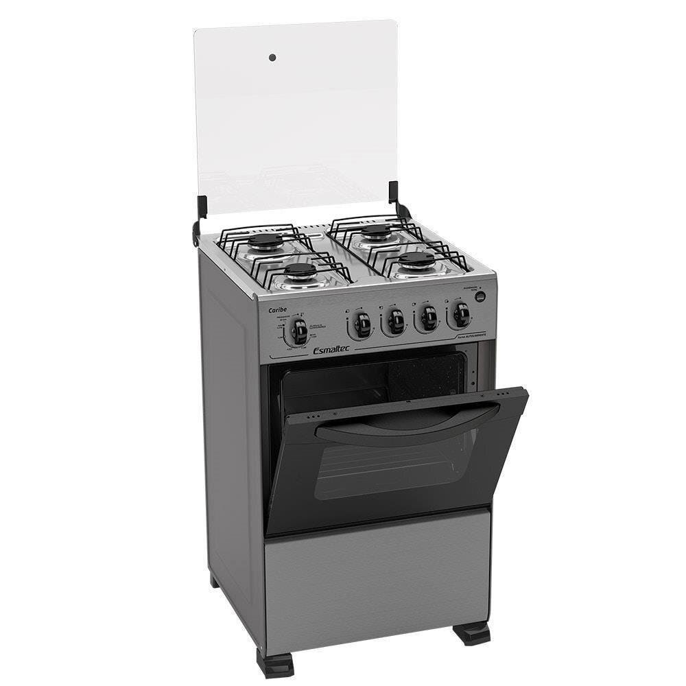 Fogão De Piso 4 Bocas Caribe Com Forno 53,2 L Esmaltec Fogão De Piso 4 Bocas Caribe Com Forno 53,2 L Esmaltec