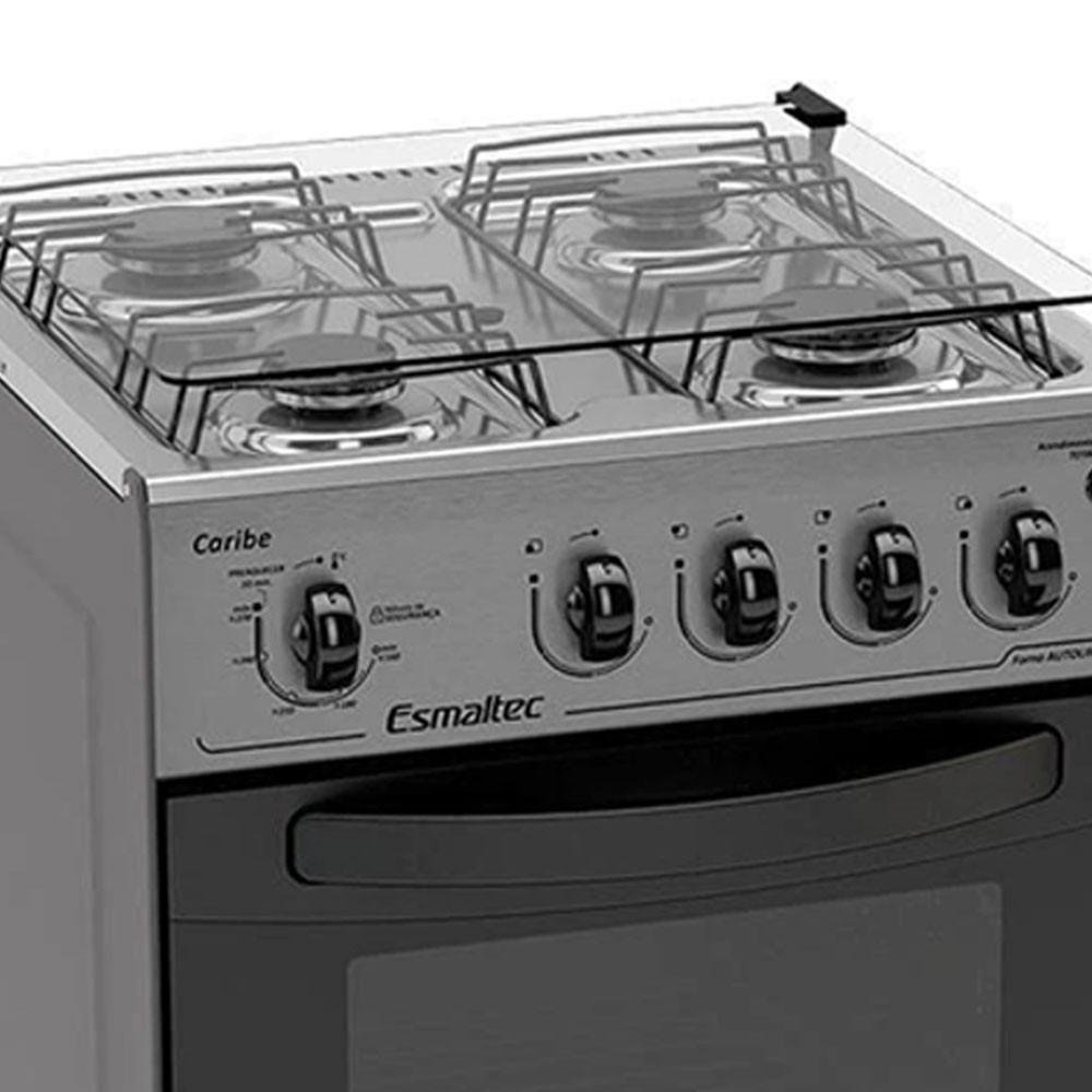 Fogão De Piso 4 Bocas Caribe Com Forno 53,2 L Esmaltec Fogão De Piso 4 Bocas Caribe Com Forno 53,2 L Esmaltec