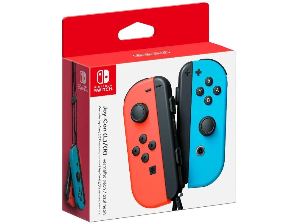 Controle Nintendo Switch JoyCon Vermelho E Azul