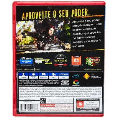 Jogo Ps4 Sony, Infamous Second Son, Playstation Hits