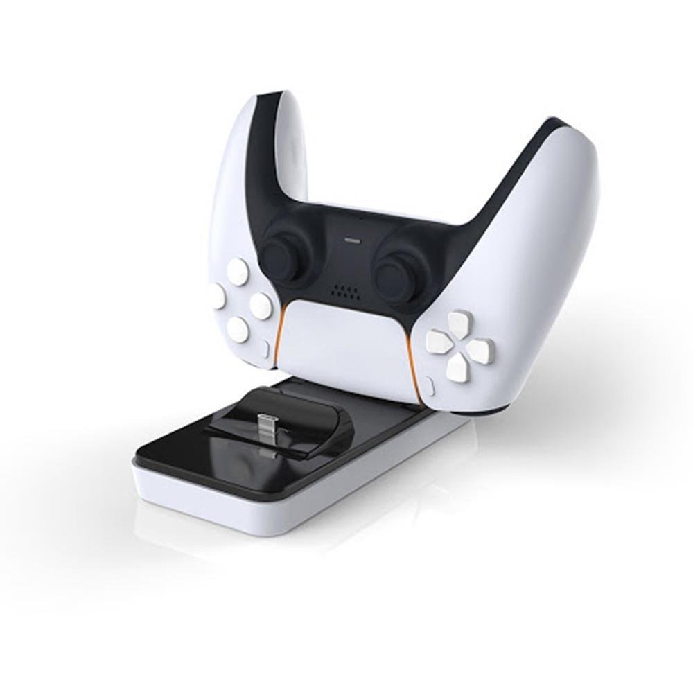 Carregador Dobe Dock Duplo, De Controle Playstation 5, 600mA, 2 Portas USB, Preto e Branco Carregador Dobe Dock Duplo, De Controle Playstation 5, 600mA, 2 Portas USB, Preto e Branco