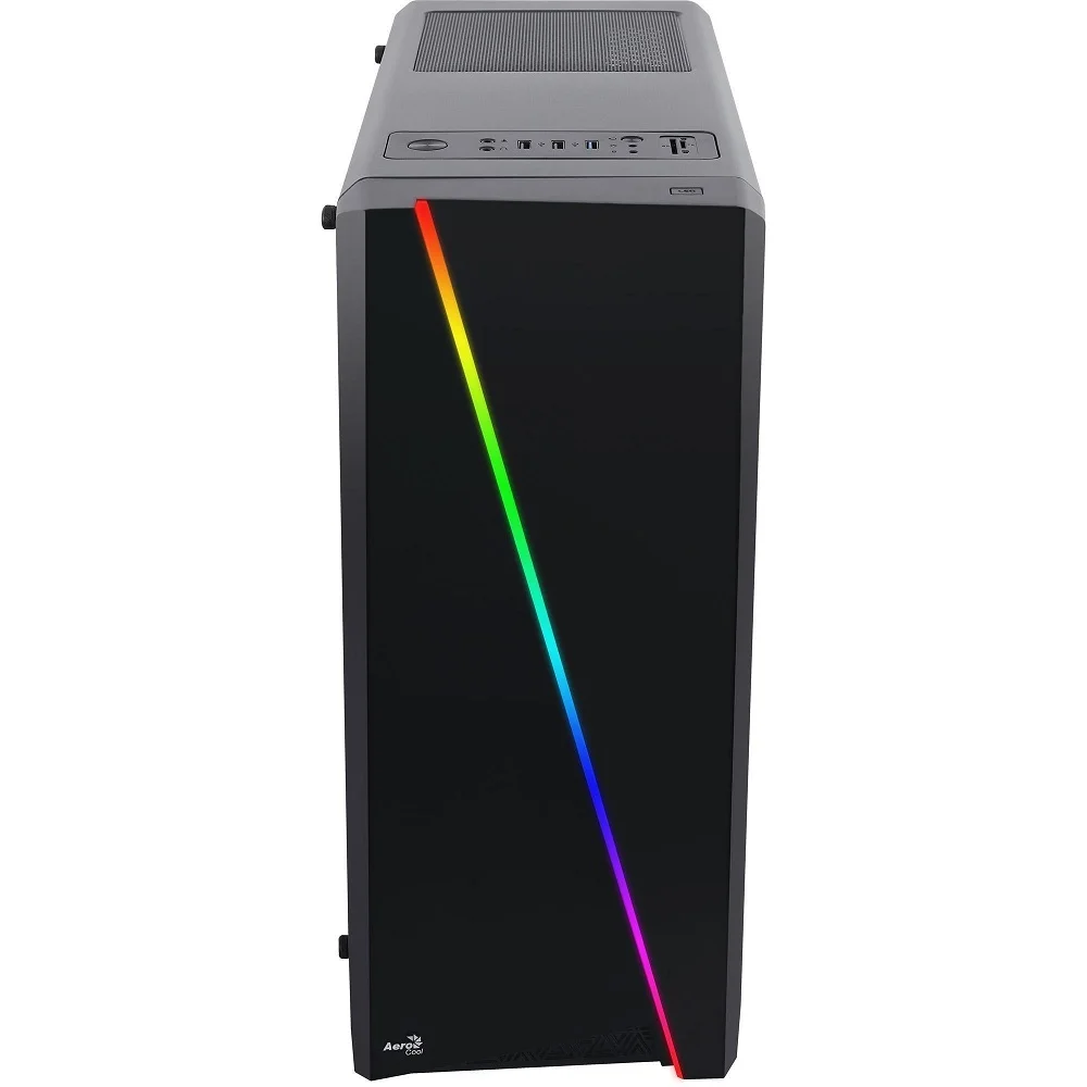 Gabinete AeroCool Cylon Mid Tower, RGB LED, ATX, Lateral de Acrílico, Preto - 63858 Gabinete AeroCool Cylon Mid Tower, RGB LED, ATX, Lateral de Acrílico, Preto - 63858