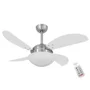 Ventilador De Teto Volare Escovado Vr42 Fly Branco 127V e Controle Remoto