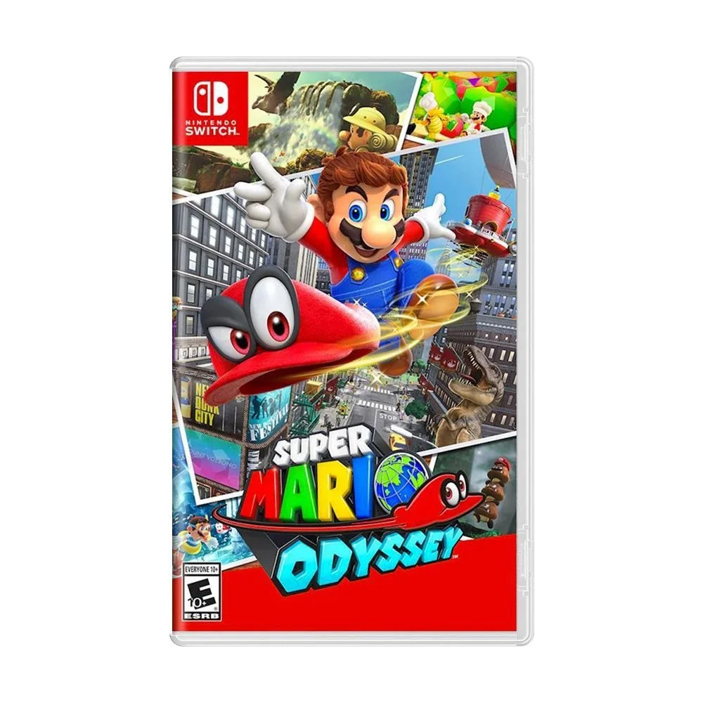 Jogo Super Mario Odyssey, Nintendo Switch, Chapéu Mágico e Modo Cooperativo Jogo Super Mario Odyssey, Nintendo Switch, Chapéu Mágico e Modo Cooperativo