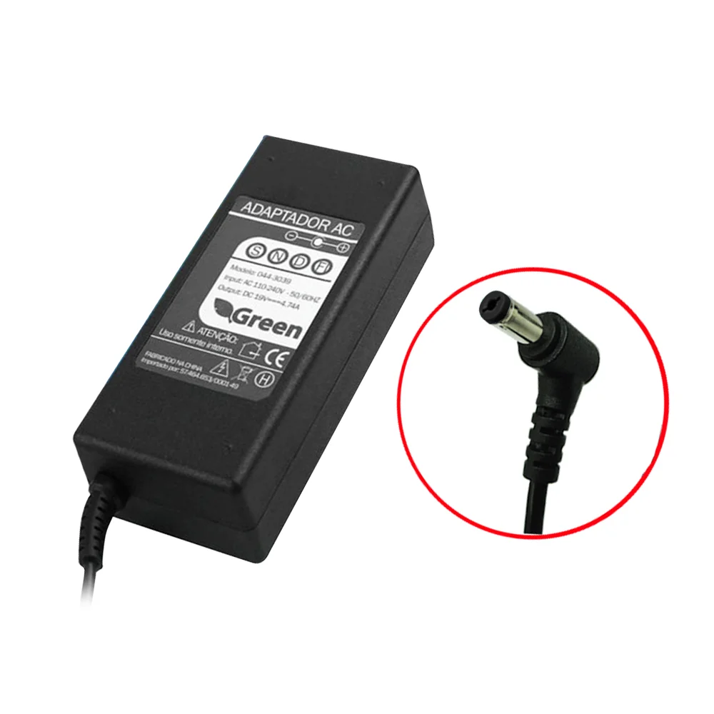 Carregador Notebook 19v 3.42a, Pino 5.5/2.5mm, Bivolt, Green - view 2