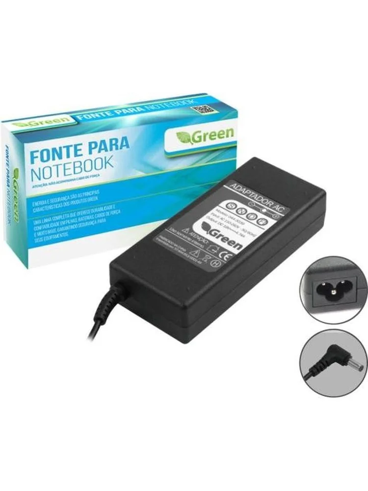 Carregador Notebook 19v 3.42a, Pino 5.5/2.5mm, Bivolt, Green - view 5