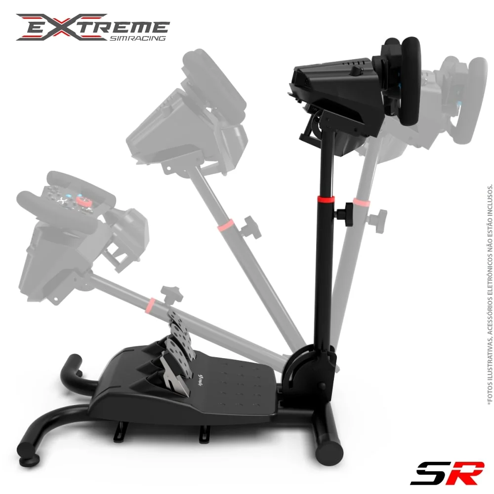 Suporte Para Volante Extreme Simracing, SR, Logitech G2, G29, G920, G923, Fanatec, Thrustmaster, Simagic, Preto Suporte Para Volante Extreme Simracing, SR, Logitech G2, G29, G920, G923, Fanatec, Thrustmaster, Simagic, Preto