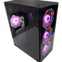 Gabinete Gamer Hayom C/ 4 Fans Rgb Lateral E Frontal Em Vidro Usb 3.0 - Gb1701