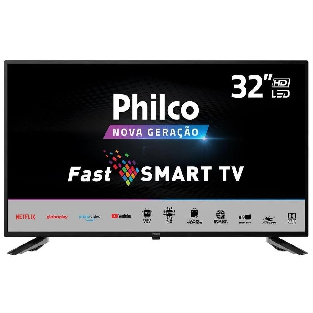 Smart TV D-LED Philco 32 Polegadas HD, 2 HDMI, 2 USB, Conversor Digital, Preta - PTV32N5SE10H Smart TV D-LED Philco 32 Polegadas HD, 2 HDMI, 2 USB, Conversor Digital, Preta - PTV32N5SE10H