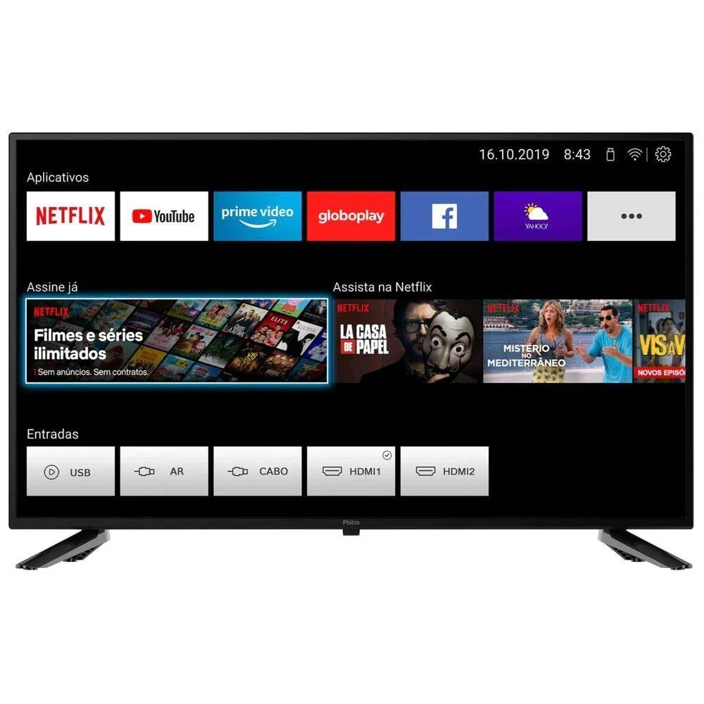 Smart TV D-LED Philco 32 Polegadas HD, 2 HDMI, 2 USB, Conversor Digital, Preta - PTV32N5SE10H Smart TV D-LED Philco 32 Polegadas HD, 2 HDMI, 2 USB, Conversor Digital, Preta - PTV32N5SE10H