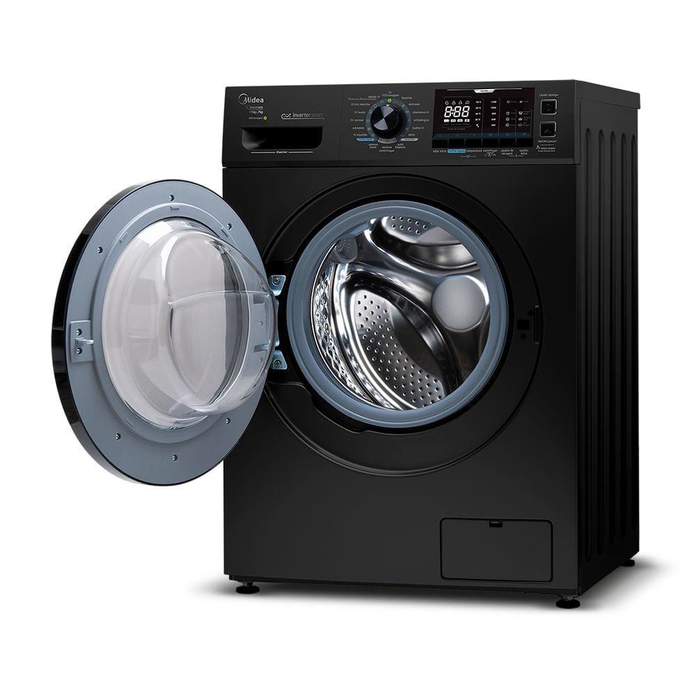 Lava E Seca Midea 11kg, Storm Wash Inverter TaMBor 4d, Preta, 220 Volts - Lse11p2 Lava E Seca Midea 11kg, Storm Wash Inverter TaMBor 4d, Preta, 220 Volts - Lse11p2