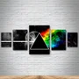 Kit 5 Quadros Decorativos Em Mdf Dark Side Of The Moon