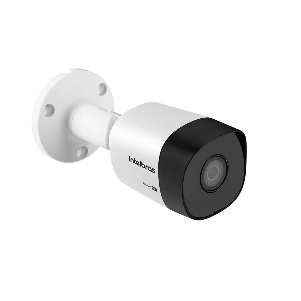 Kit 4 Câmeras Bullet Hd 720p Vhd 3130 B G6 3,6mm 30m Ip67 Dvr Gravador Intelbras Mhdx 1204 4 Canais
