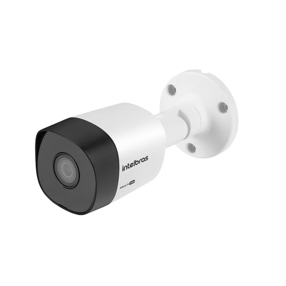 Kit 4 Câmeras Bullet Hd 720p Vhd 3130 B G6 3,6mm 30m Ip67 Dvr Gravador Intelbras Mhdx 1204 4 Canais