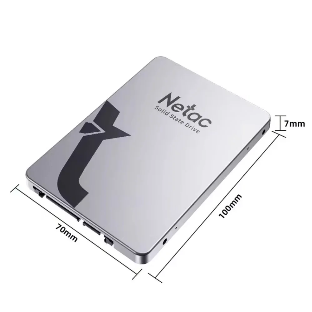 HD SSD Netac 256GB 2.5" SATA III, 560MB/s Leitura, 520MB/s Gravação - 3D Nand HD SSD Netac 256GB 2.5" SATA III, 560MB/s Leitura, 520MB/s Gravação - 3D Nand