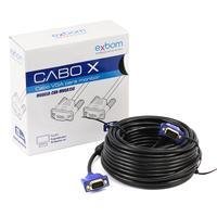 Cabo Vga 15 Mts Monitor Lcd Pc Projetor 15 Metros