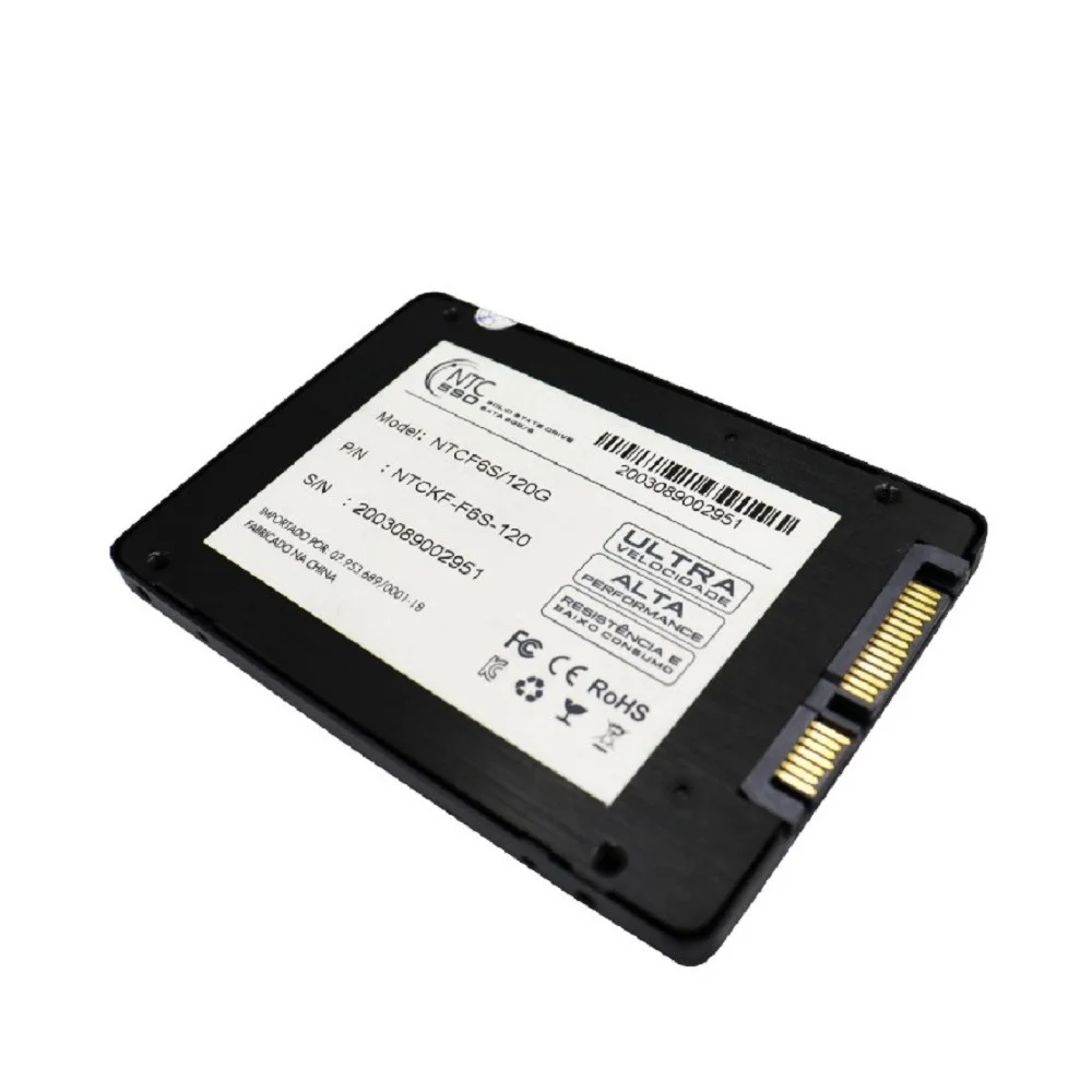 SSD Sata 120GB NTC Sata Lll 2.5", Leitura 500 MB/s, Gravação 400 MB/s SSD Sata 120GB NTC Sata Lll 2.5", Leitura 500 MB/s, Gravação 400 MB/s