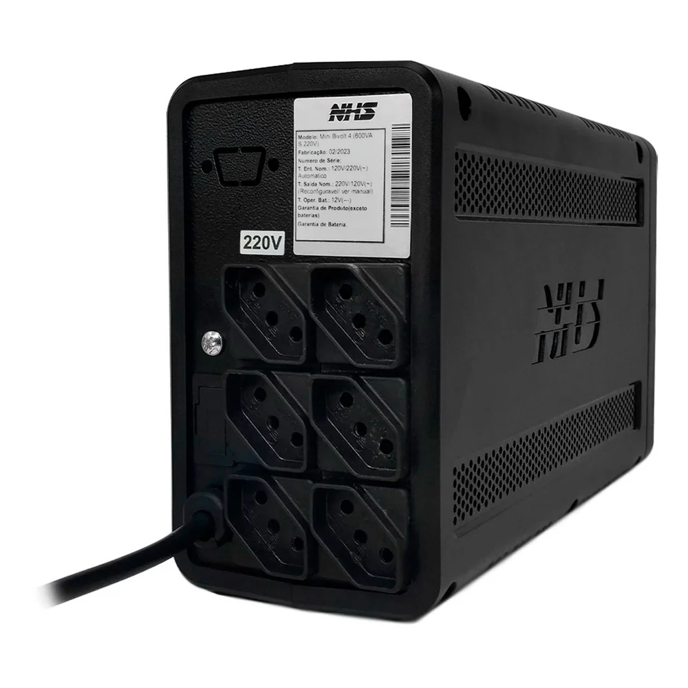 Nobreak NHS Mini 4, 600VA, Memória Flash Interna - 90.A1.006101