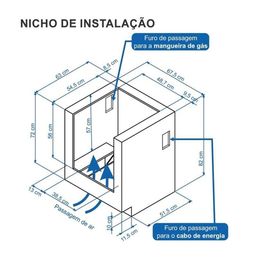 Fogao A Gas De Embutir Gaudi Prisma Vitreo 4q Grafite Gas Glp - Bivolt