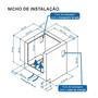 Fogao A Gas De Embutir Gaudi Prisma Vitreo 4q Grafite Gas Glp - Bivolt