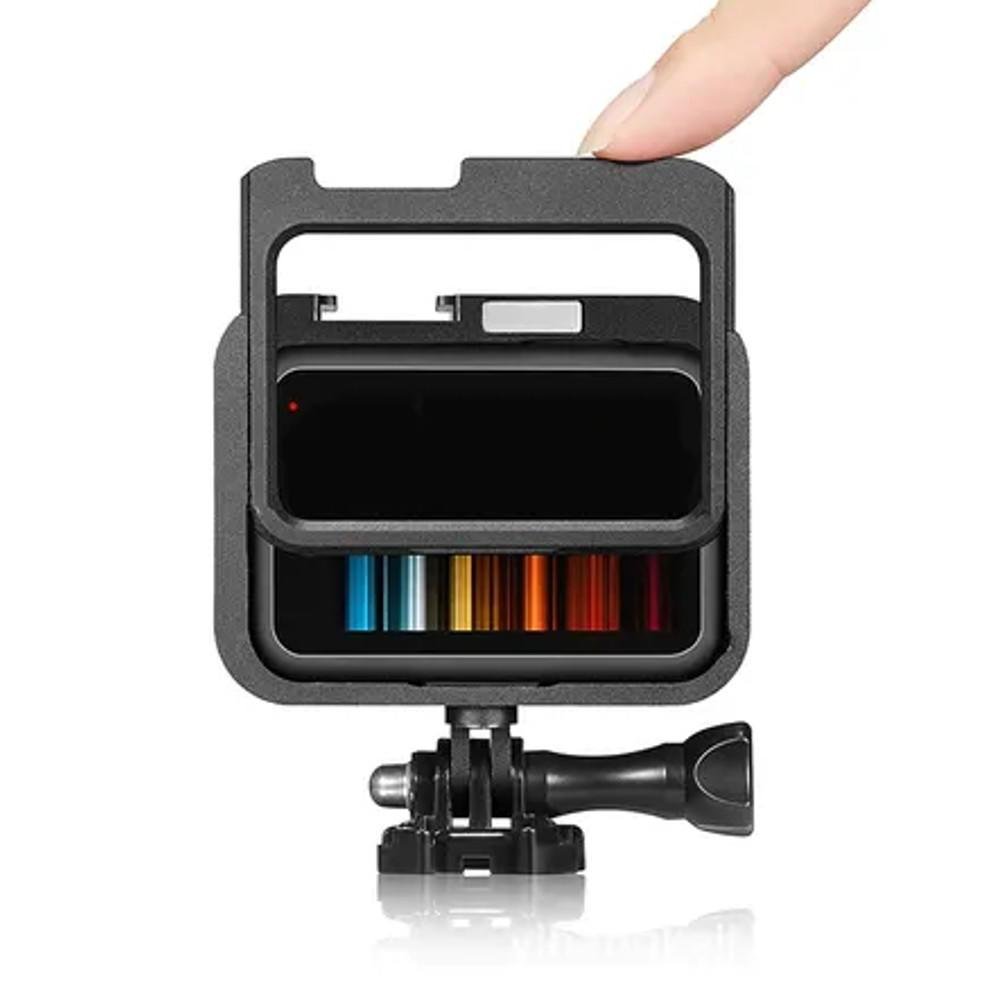 Frame Alumínio Com Encaixe De Microfone Para Gopro 9, 10, 11 E 12