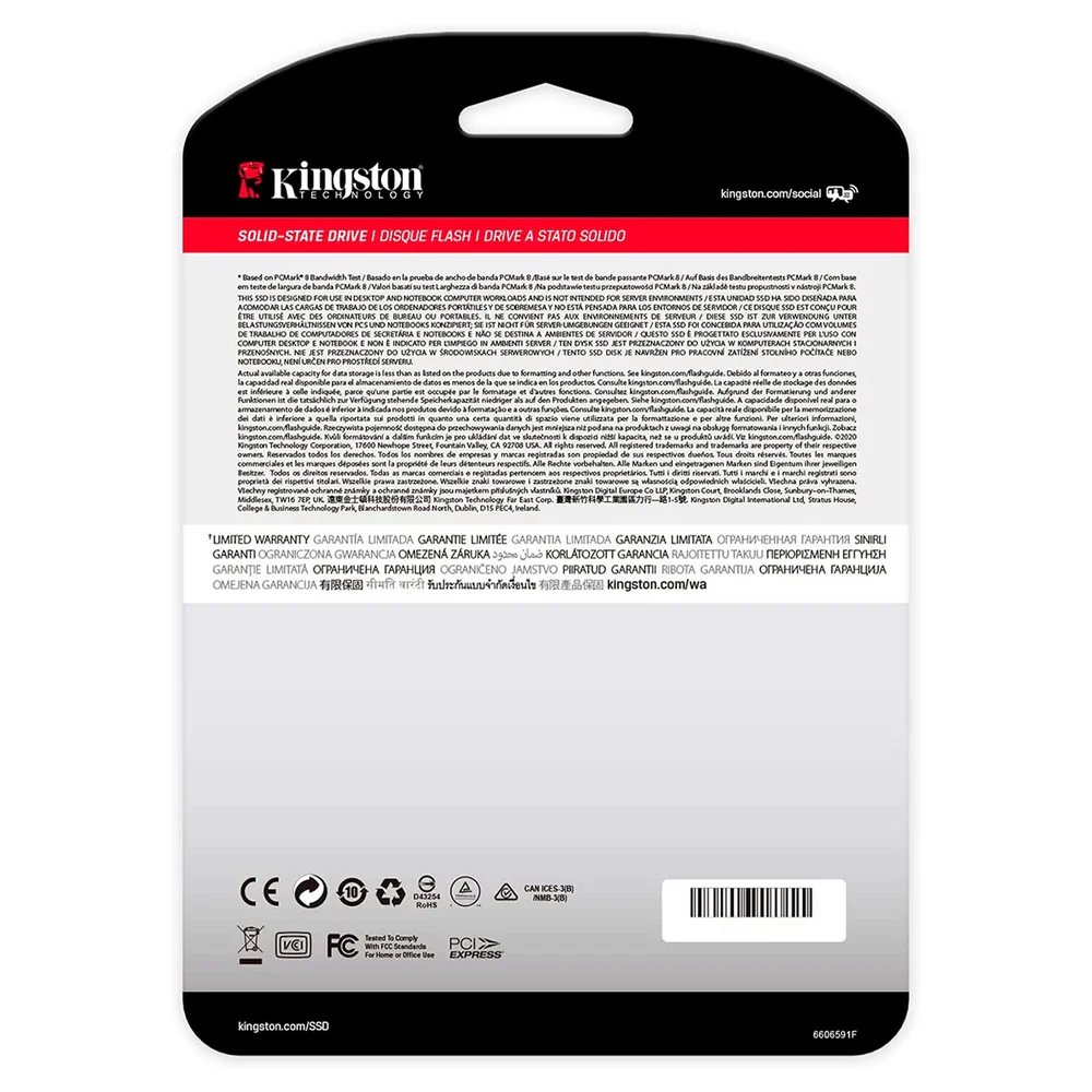 SSD M.2 250GB Kingston Nvme Nv1 35x, Snvs/250G, 2100mb/s
