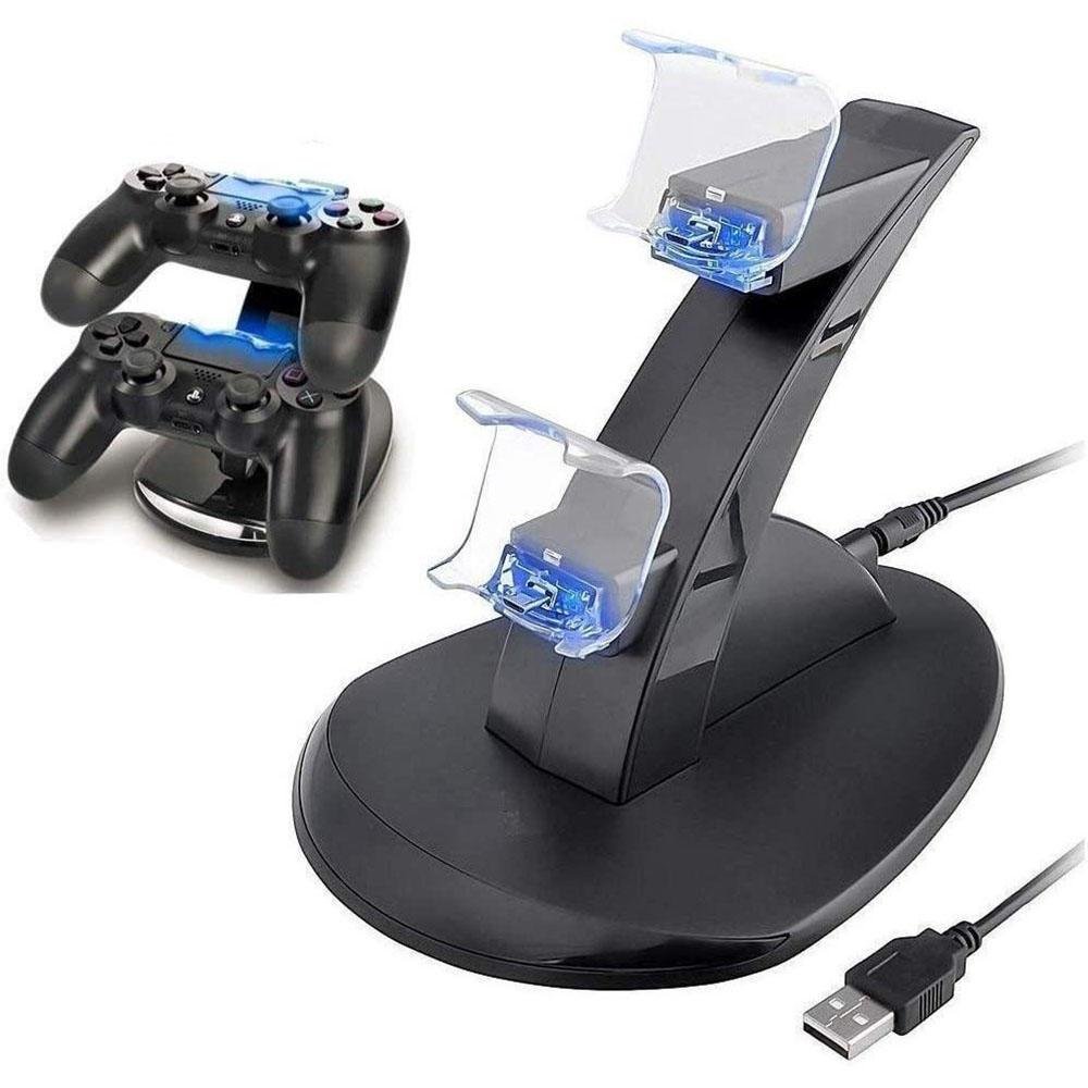 Base Carregadora Dupla Usb Para Controles Ps4
