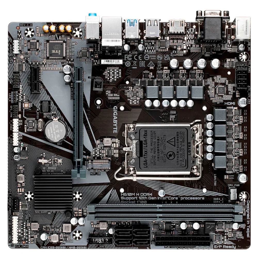 Placa Mãe Gigabyte i3/i5/i7 H610m H Ddr4 12 Geração Placa Mãe Gigabyte i3/i5/i7 H610m H Ddr4 12 Geração