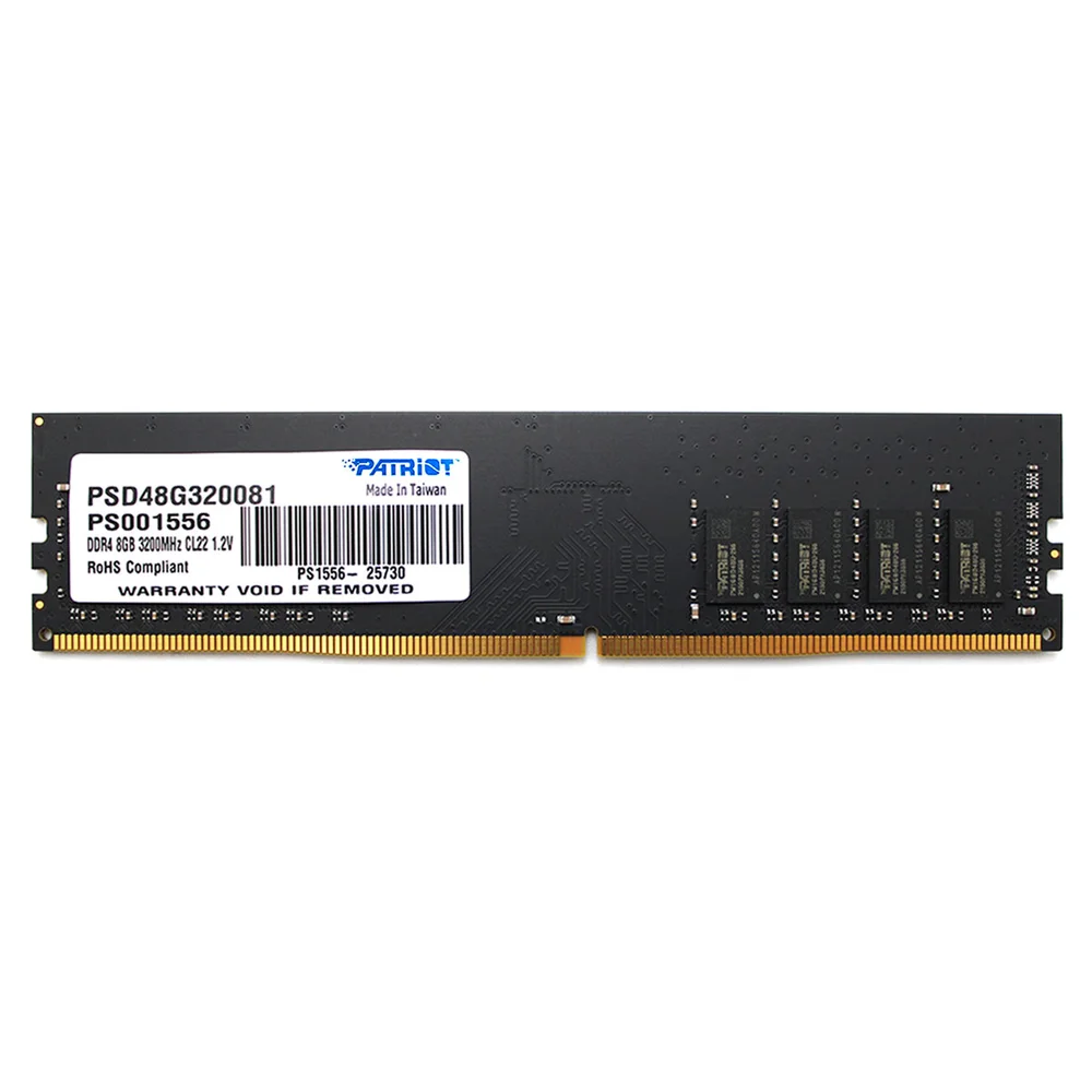 Memória Patriot Signature Line, 8GB, 3200MHz, DDR4, CL22, 1.2V - PSD48G320081 Memória Patriot Signature Line, 8GB, 3200MHz, DDR4, CL22, 1.2V - PSD48G320081