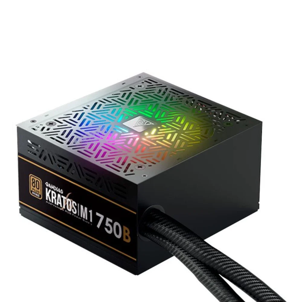 Fonte GAMDIAS Kratos M1, 750W, 80 Plus Bronze, PFC Ativo, RGB - M1-750B Fonte GAMDIAS Kratos M1, 750W, 80 Plus Bronze, PFC Ativo, RGB - M1-750B