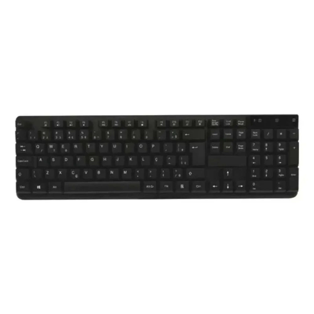 Teclado E Mouse Sem Fio Oex Work Tm408 Preto Abnt2