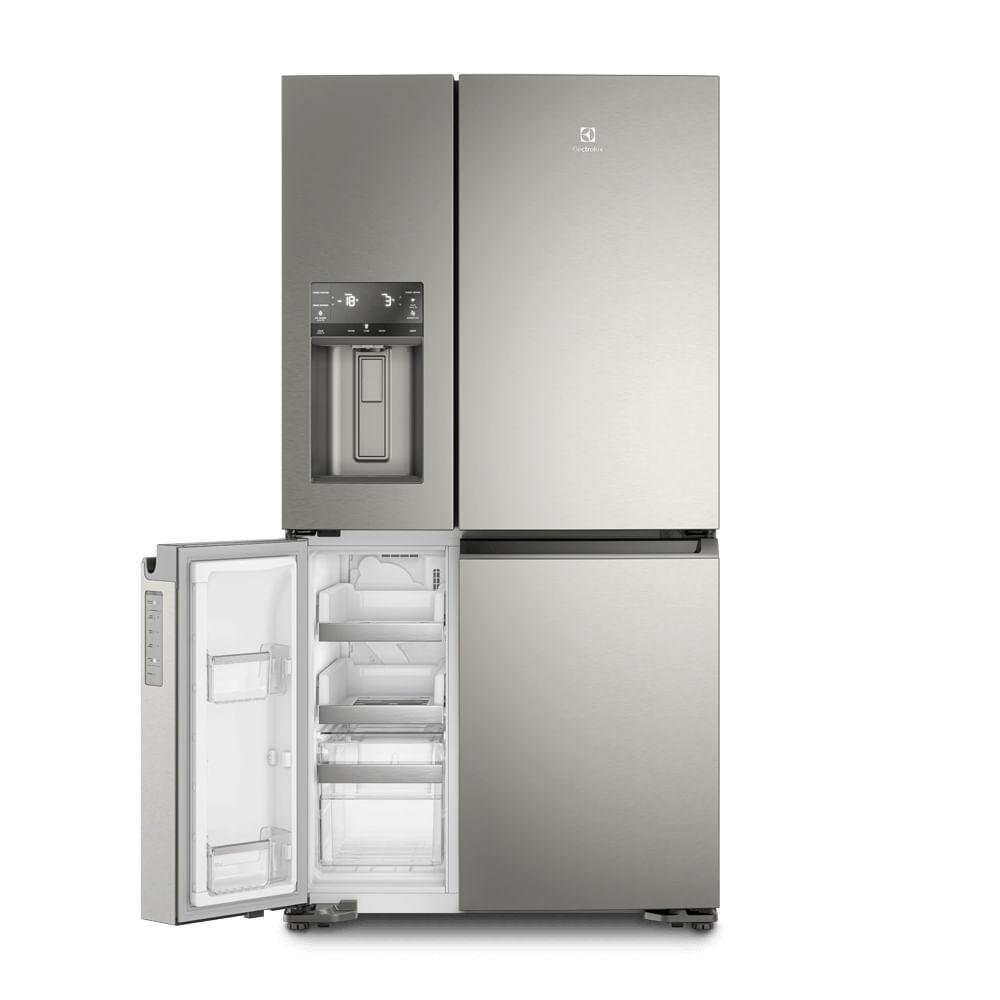 Refrigerador French Door Electrolux De 04 Portas Frost Free Com 585 Litros Flexispace Inox - Dq90x - 110V