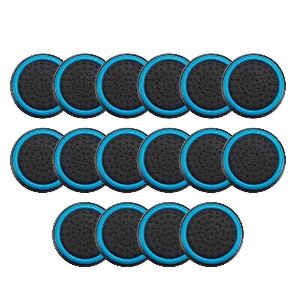 8 Pares De Grips P/ Controle Anti Derrapante Silicone Botão Analógico Do Joystick Cor: Azul Claro.