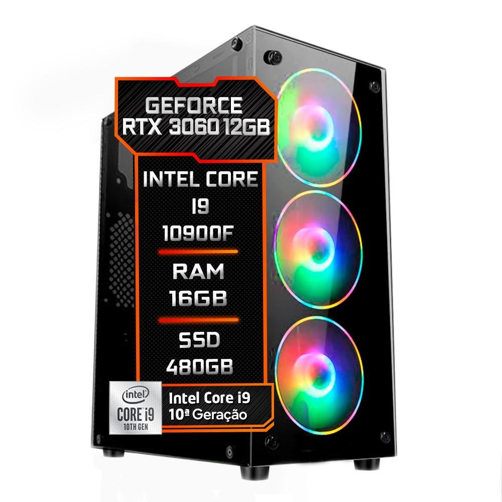 PC Gamer I9 10900f 16GB DDR4 Rtx 3060 KaBuM