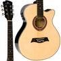 Violão Michael Vma320 Elétrico Mini Jumbo Natural Brilhante