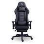 Cadeira Gamer XT Racer Attack, 120Kg, Com Apoio De Pés, Reclinável, Ergonômica, Couro Sintético, Preto e Prata