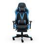 Cadeira Gamer XT Racer Viking, Com Apoio De Pés, Reclinável Ergonômica, Couro Sintético, Preto e Azul