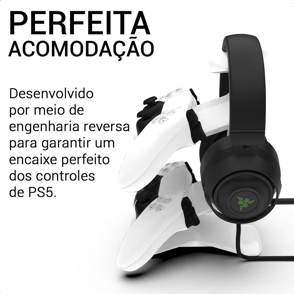 Suporte de Mesa Sculpy Printing Lifestyle  2CTF, para 2 Controles Playstation 5, Headset, Headphone