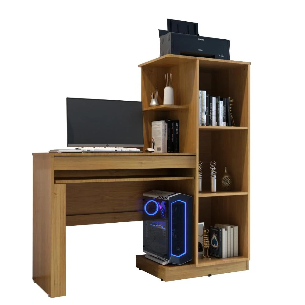 Mesa Para Pc Escrivaninha Computador Home Office Cpu Quarto Escritório Mdf Marrom Madeira Off White Mesa Para Pc Escrivaninha Computador Home Office Cpu Quarto Escritório Mdf Marrom Madeira Off White