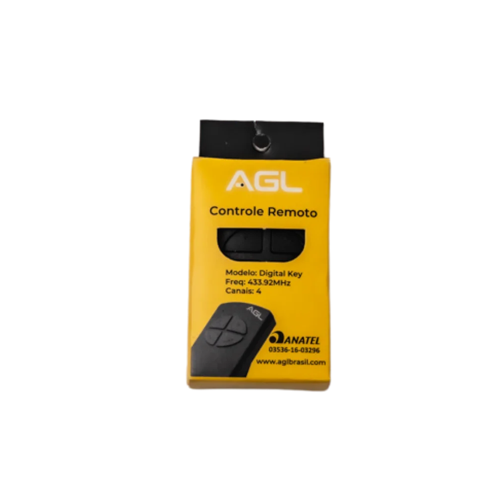 Controle Agl Preto Remoto 4 Botões 43392mhz KaBuM