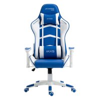 Cadeira Gamer Mymax MX5, Até 150 Kg, Giratória, Branco e Azul