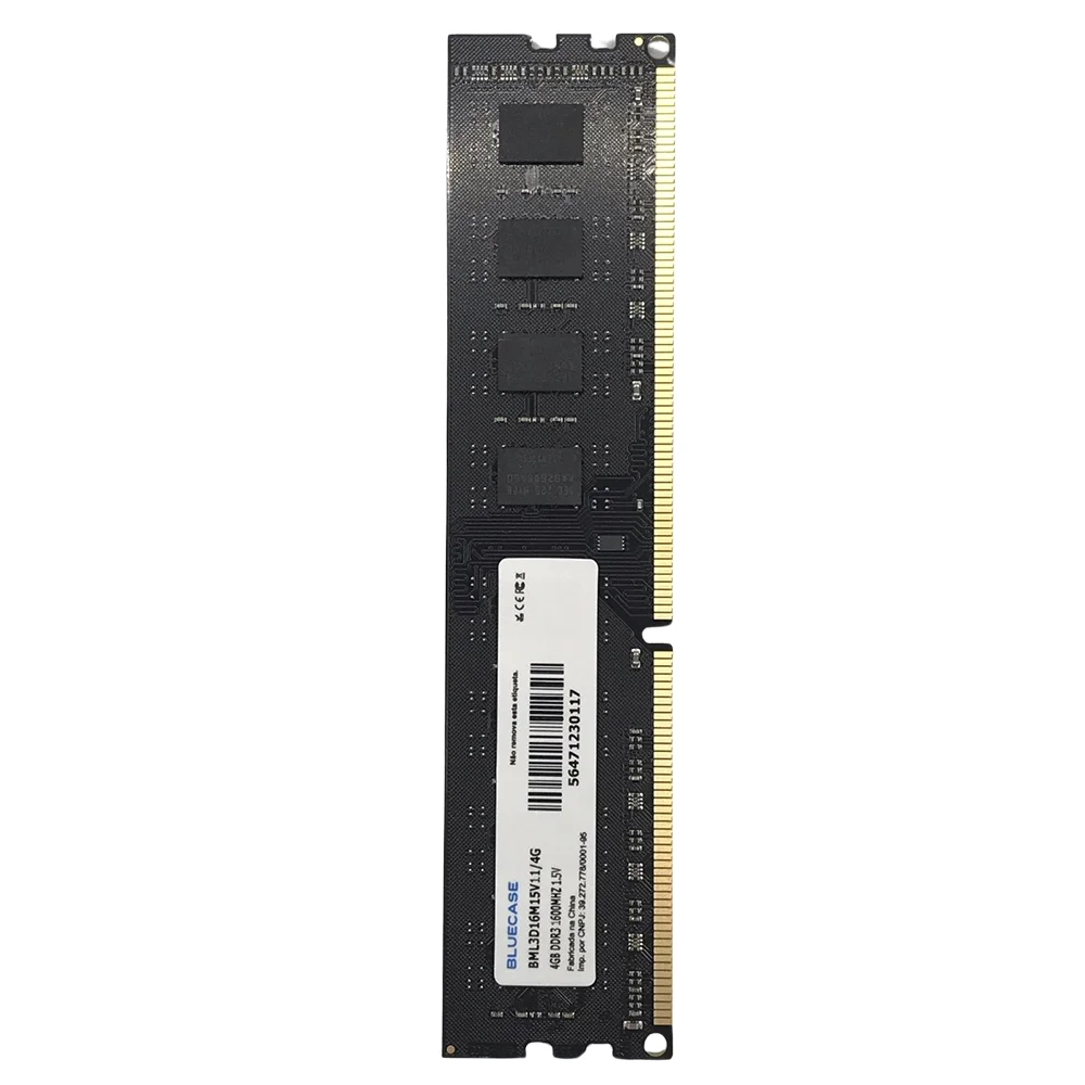 Memória Bluecase, 4GB, 1600MHz, DDR3, CL11, 1.5V - BMGL3D16M15VM11 4G Memória Bluecase, 4GB, 1600MHz, DDR3, CL11, 1.5V - BMGL3D16M15VM11 4G