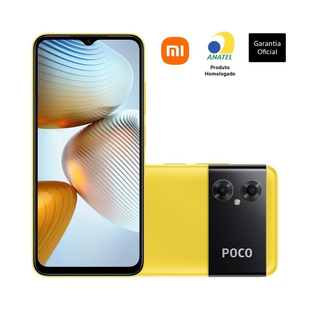Smartphone Xiaomi Poco M4 5g, 128GB, 6GB RAM, Octa Core, Câmera 13MP, Tela 6,5, 8, Amarelo Smartphone Xiaomi Poco M4 5g, 128GB, 6GB RAM, Octa Core, Câmera 13MP, Tela 6,5, 8, Amarelo