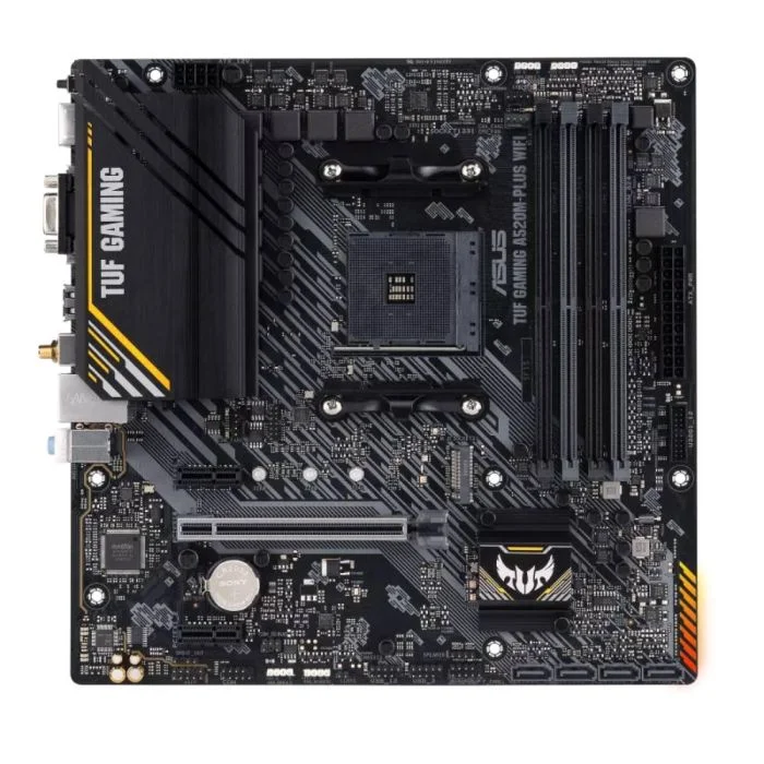 Placa Mãe Asus, A520m-plus, Wifi Tuf Gaming, AM4, DDR4 - M.2 RGB. Placa Mãe Asus, A520m-plus, Wifi Tuf Gaming, AM4, DDR4 - M.2 RGB.