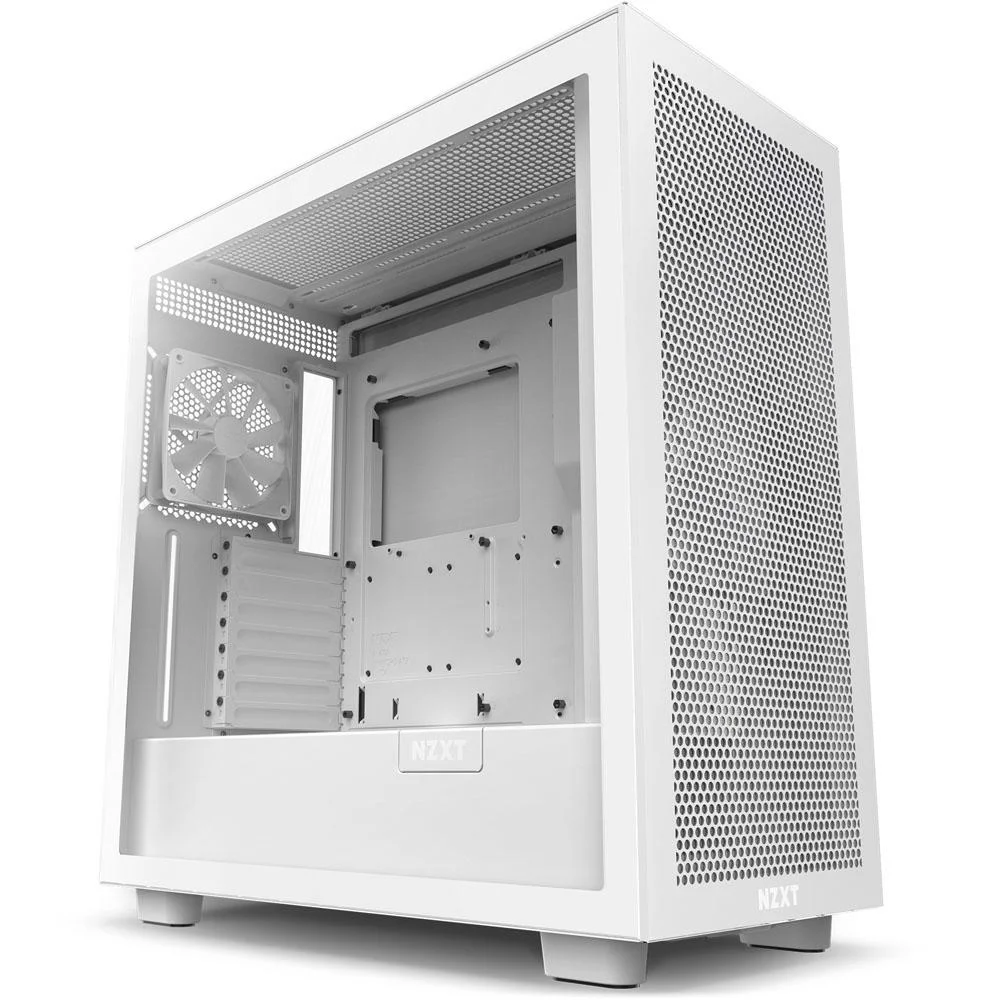 Gabinete Gamer Nzxt Flow Branco Cm-h71fw-01 Gabinete Gamer Nzxt Flow Branco Cm-h71fw-01