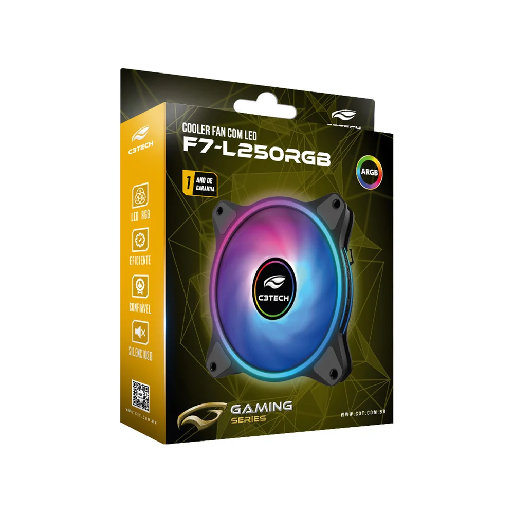 Cooler Gabinete C3tech F7-l250rGB Led RGB Cooler Gabinete C3tech F7-l250rGB Led RGB