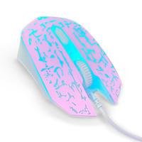 Mouse Gamer Evolut Rosa Com Fio Exclusiva Iluminação RGB