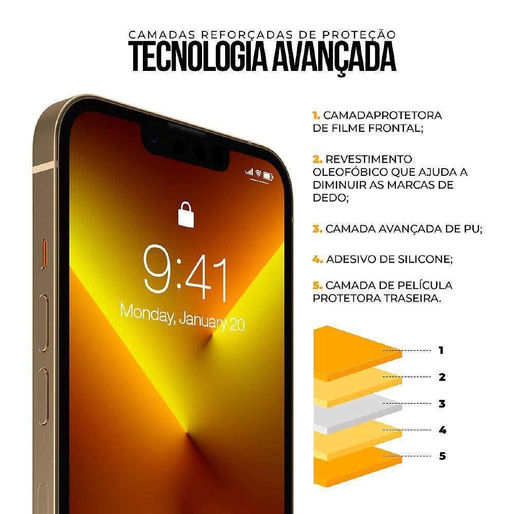 Película Para Motorola Moto E7, Traseira De Fibra De Carbono, Gshield